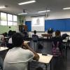 Ilustrador e escritor de literatura infantojuvenil Júlio Emílio Braz conversa com nossos alunos